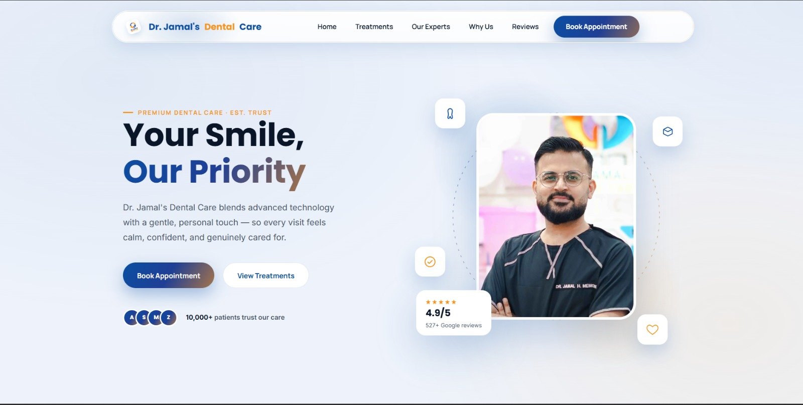 Dr. Jamal's Dental Care — Healthcare Website